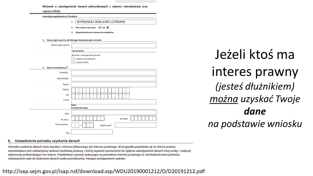 Wniosek z rejestru PESEL